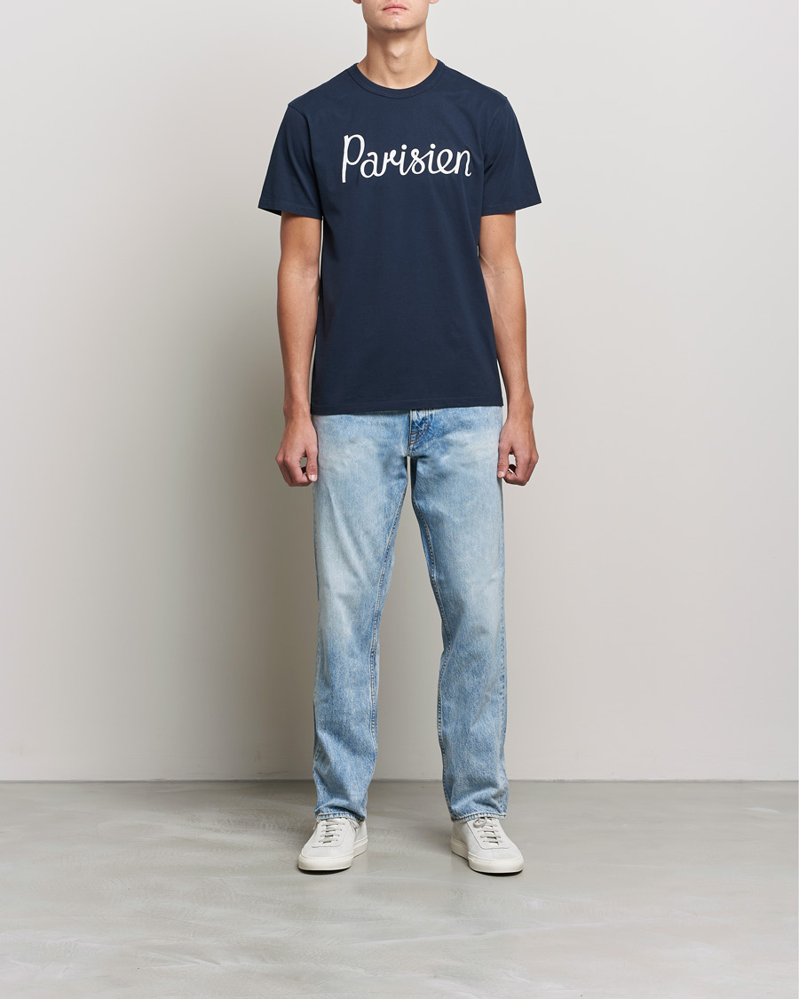 Herre | T-Shirts | Maison Kitsuné | Parisien Tee Navy