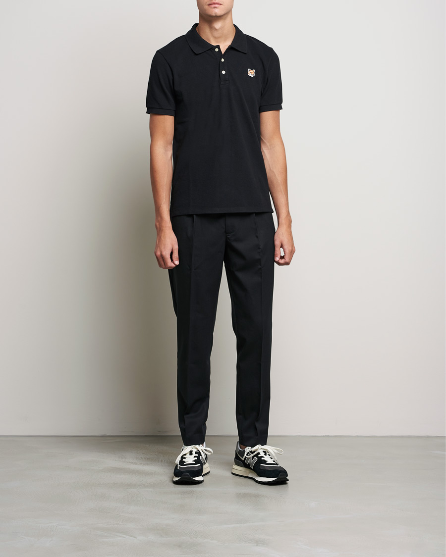 Herre | Pikéer | Maison Kitsuné | Fox Head Polo Black