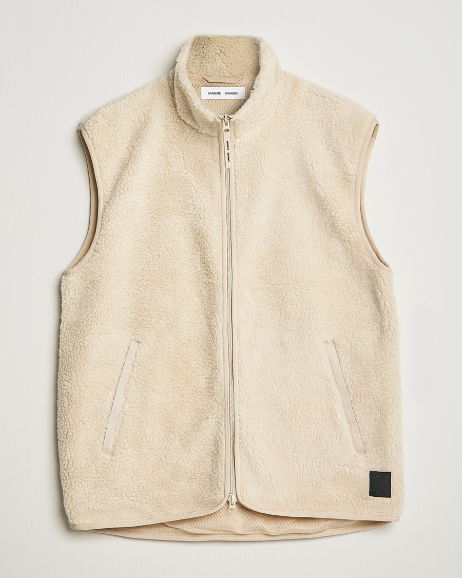 Herre | Gensere | Samsøe Samsøe | Samsøe & Samsøe Rune Fleece Vest Brown Rice