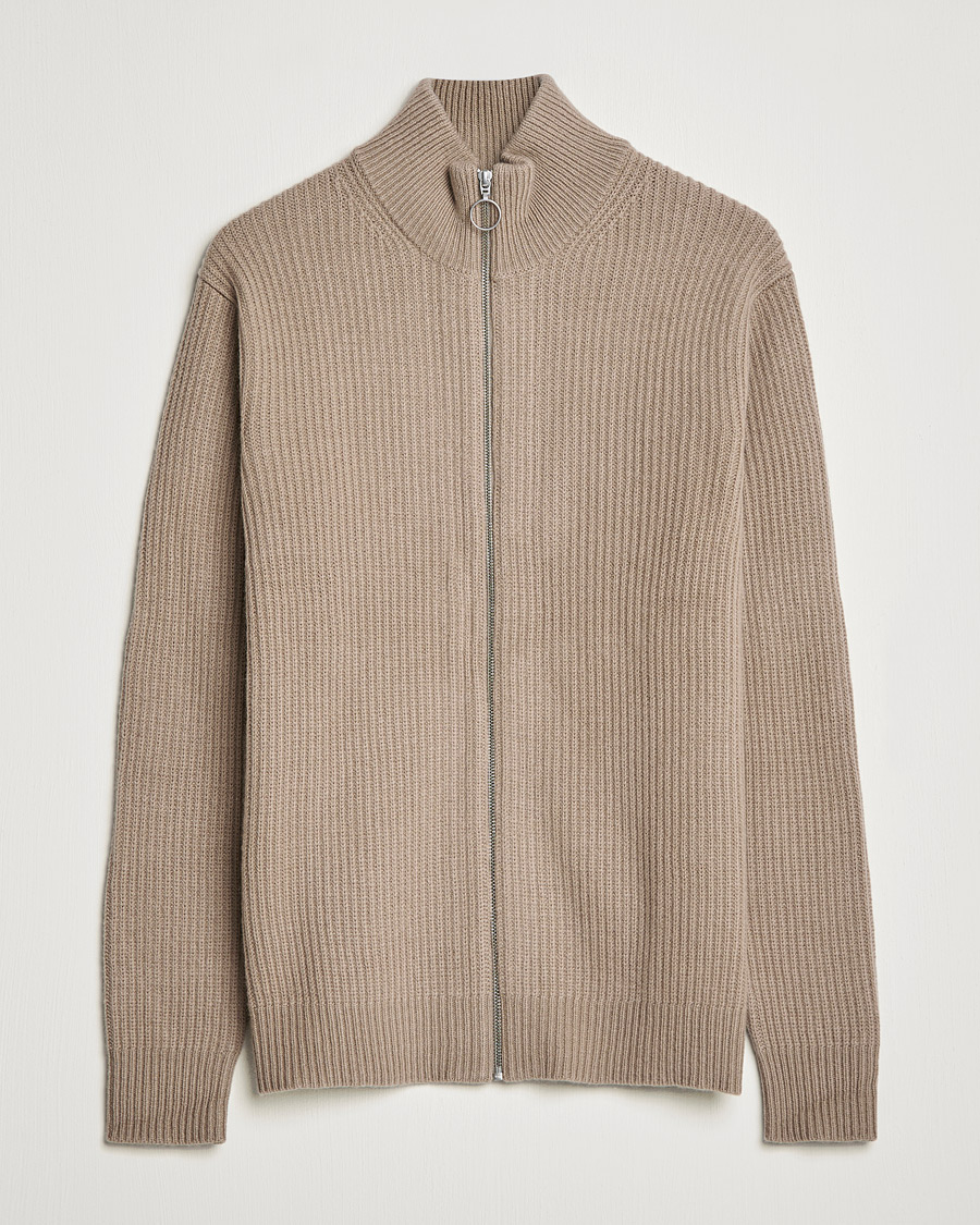 Herre | Gensere | Samsøe Samsøe | Samsøe & Samsøe Logan Heavy Kniited Zip Cardigan Winter Twig