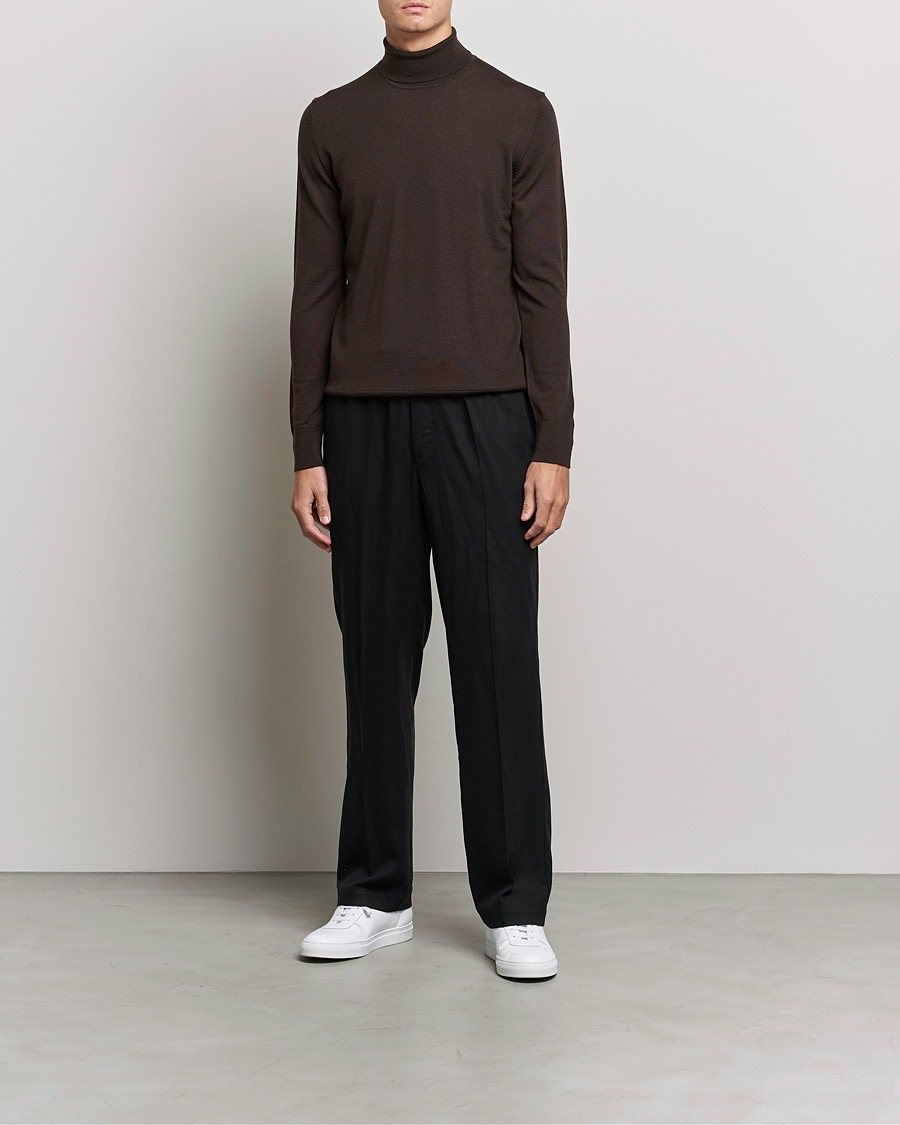 Herre | Gensere | Samsøe Samsøe | Samsøe & Samsøe Flemming Superfine Merino Wool Roll Neck Mole