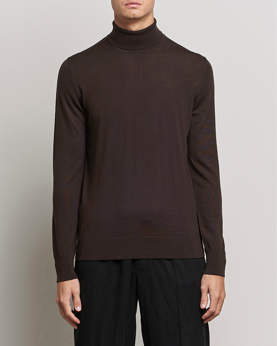 Herre | Gensere | Samsøe Samsøe | Samsøe & Samsøe Flemming Superfine Merino Wool Roll Neck Mole