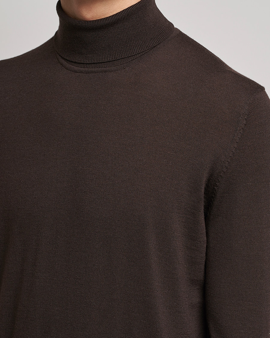 Herre | Gensere | Samsøe Samsøe | Samsøe & Samsøe Flemming Superfine Merino Wool Roll Neck Mole
