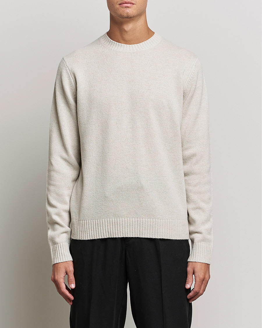 Herre | Gensere | Samsøe Samsøe | Samsøe & Samsøe Syllie Wool Crew Neck Oatmeal