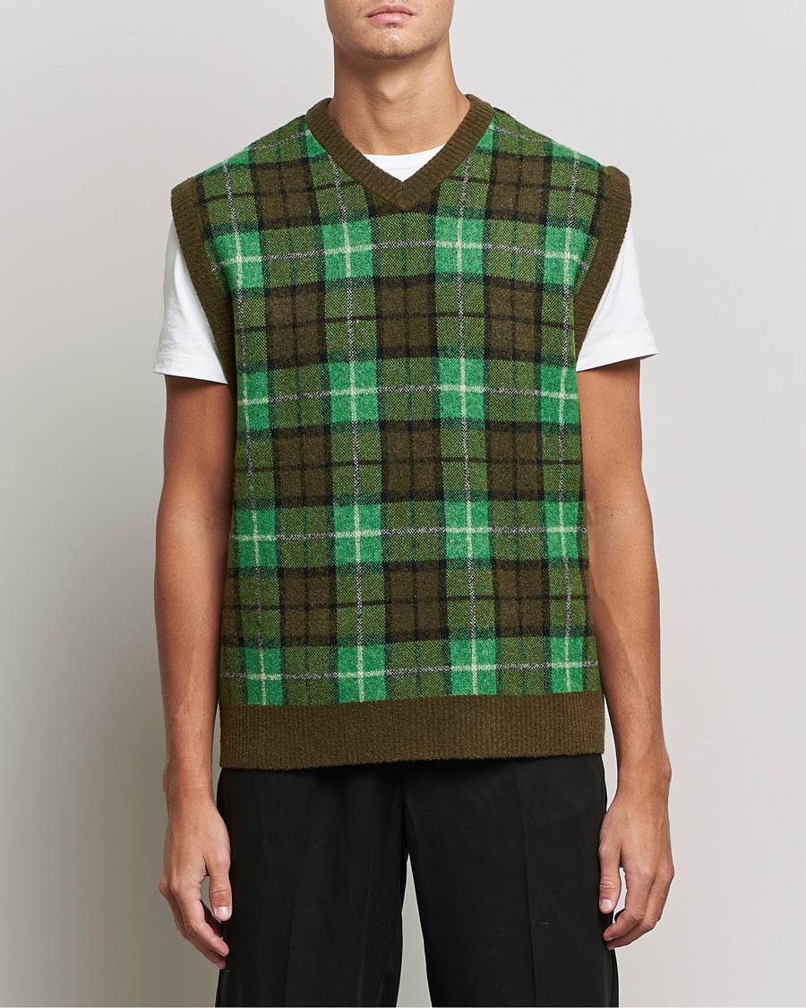 Herre | Gensere | Samsøe Samsøe | Samsøe & Samsøe James Fine Merino Knitted Vest Medium Green