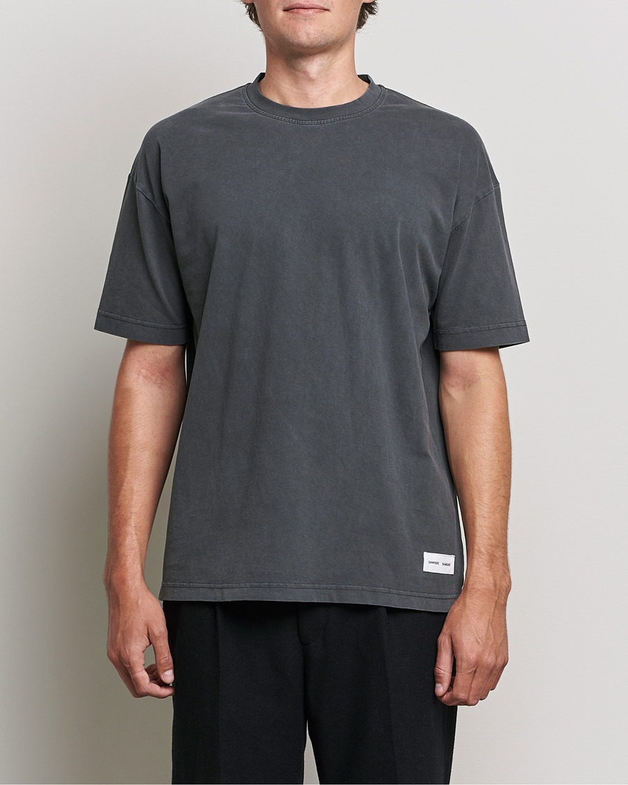 Herre | T-Shirts | Samsøe Samsøe | Samsøe & Samsøe Pigment Organic Cotton T-Shirt Black