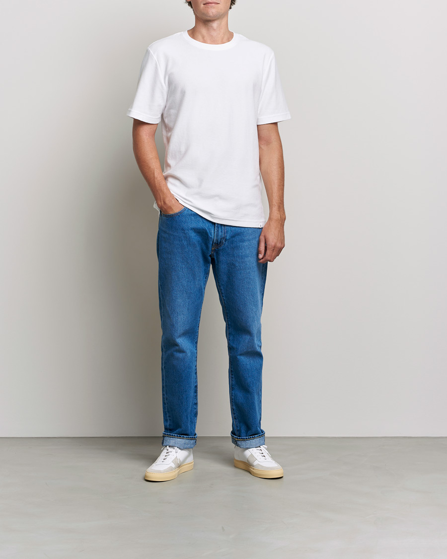 Herre | T-Shirts | Samsøe Samsøe | Samsøe & Samsøe Odin Terry Organic Cotton T-Shirt White