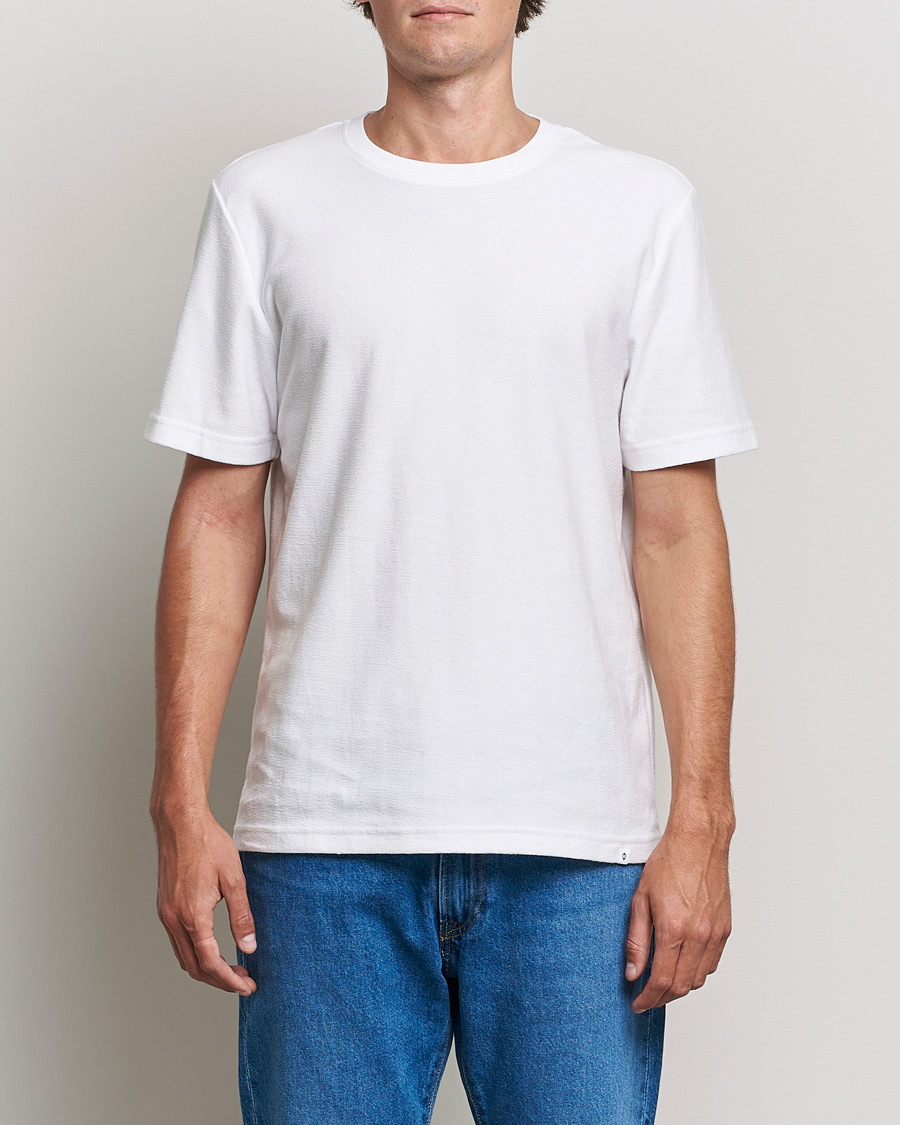 Herre | T-Shirts | Samsøe Samsøe | Samsøe & Samsøe Odin Terry Organic Cotton T-Shirt White