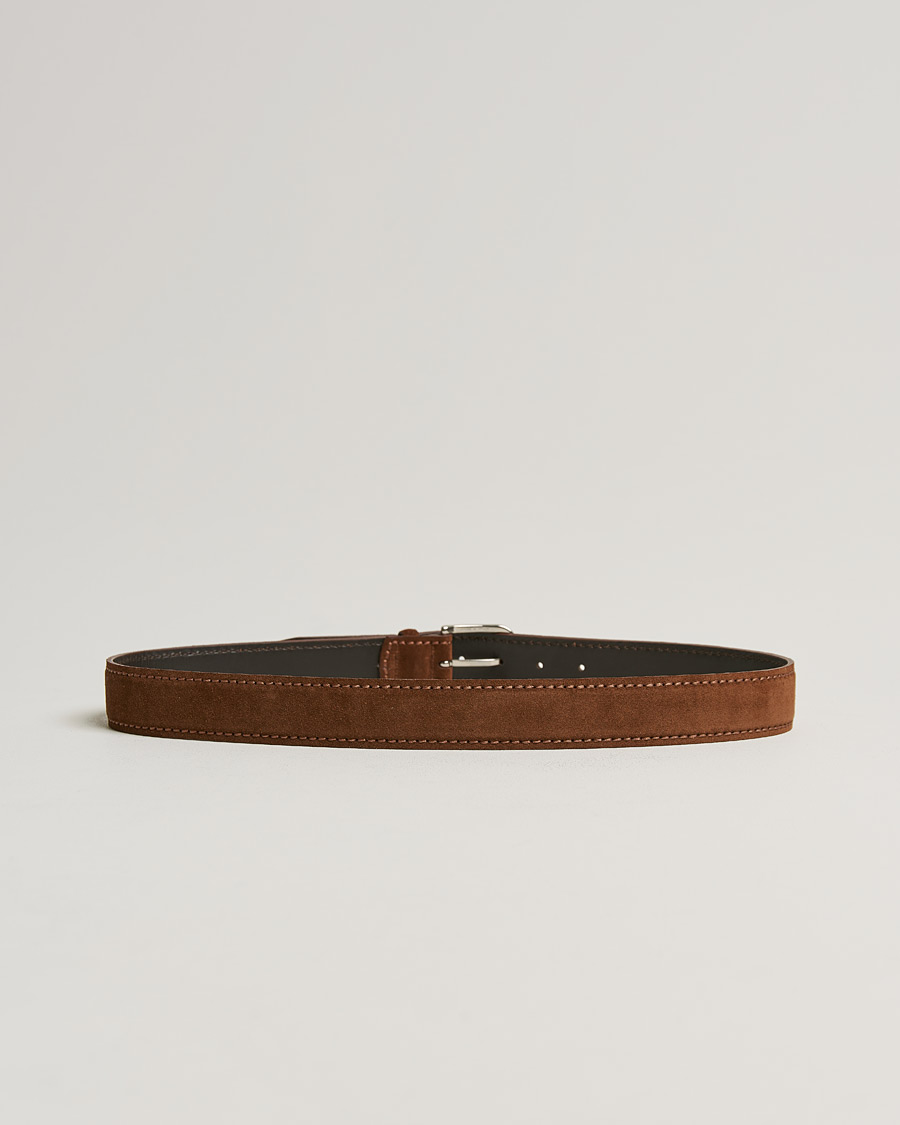 Herre |  | Orciani | Suede Belt 3,5 cm Cognac