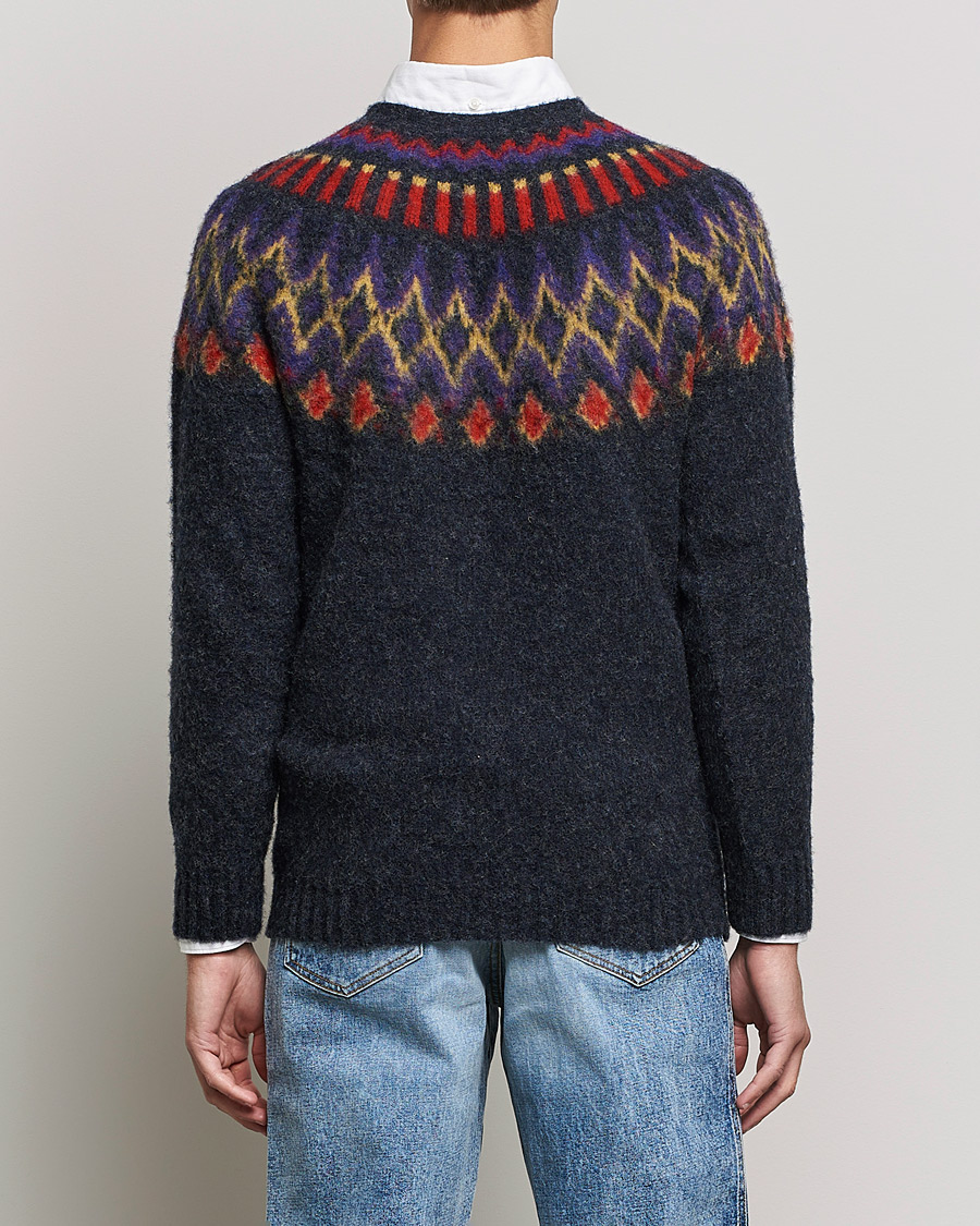 Herre | Gensere | Howlin' | Brushed Wool Fair Isle Crew Sweater Charcoal