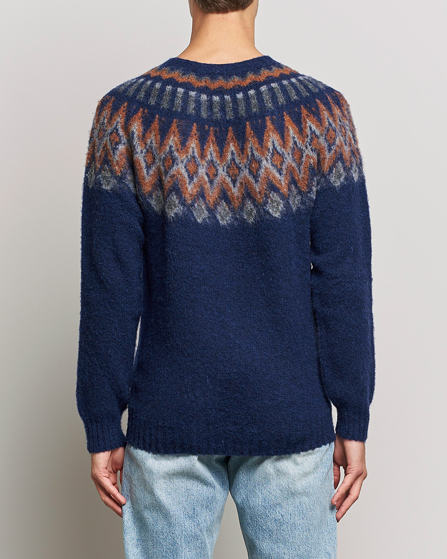 Herre | Gensere | Howlin' | Brushed Wool Fair Isle Crew Sweater Magic Blue