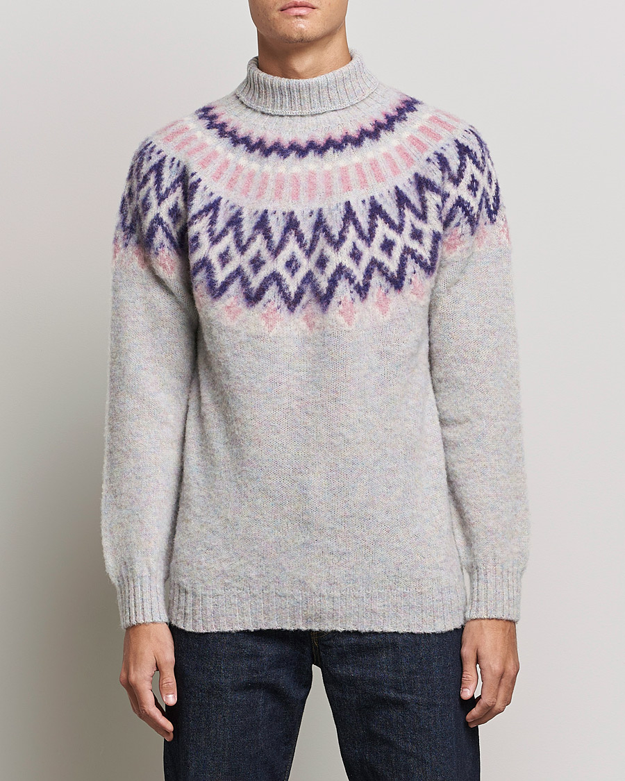 Herre | Gensere | Howlin' | Brushed Wool Fair Isle Roll Neck Galaxy