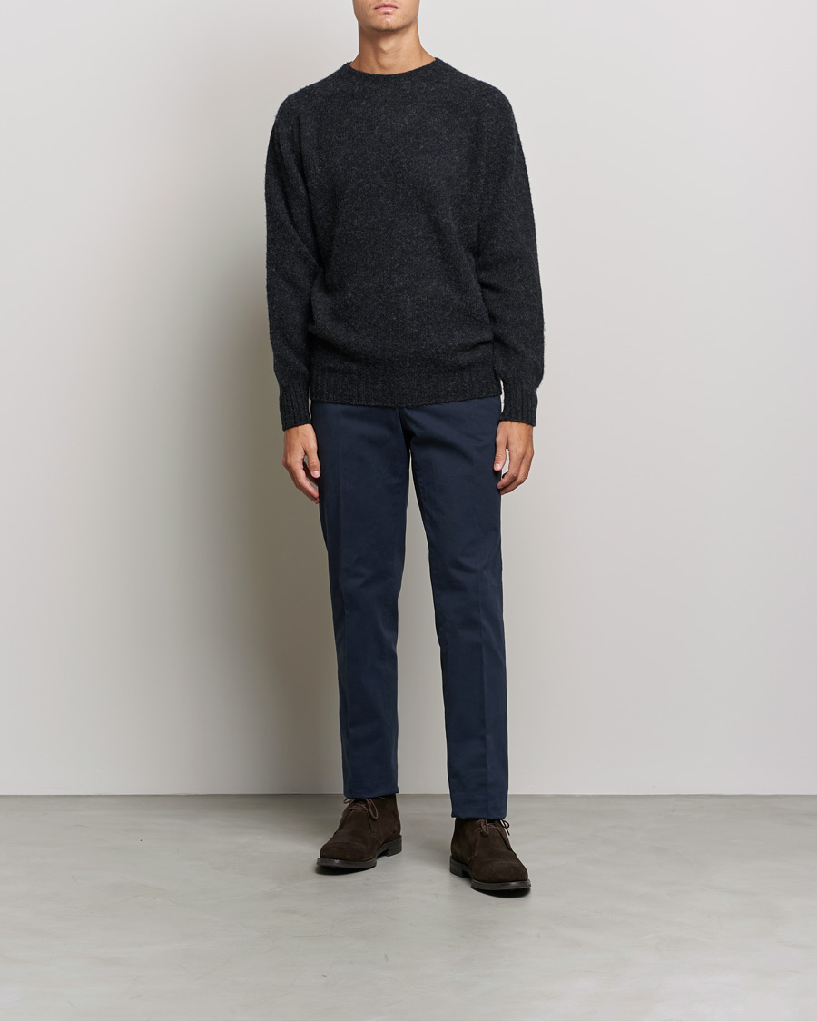 Herre | Gensere | Howlin' | Brushed Wool Sweater Charcoal