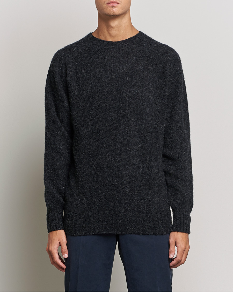 Herre | Gensere | Howlin' | Brushed Wool Sweater Charcoal