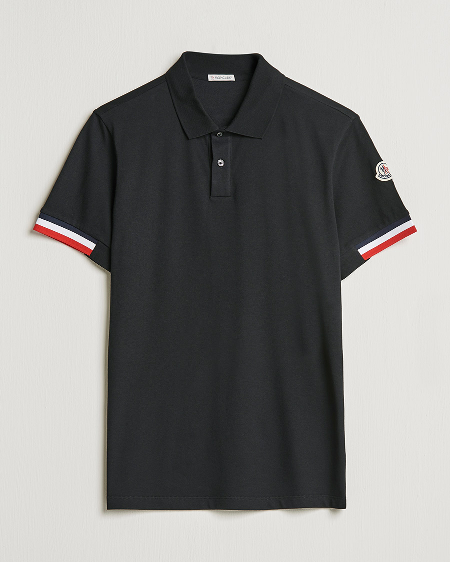 Herre | Pikéer | Moncler | Contrast Rib Polo Black