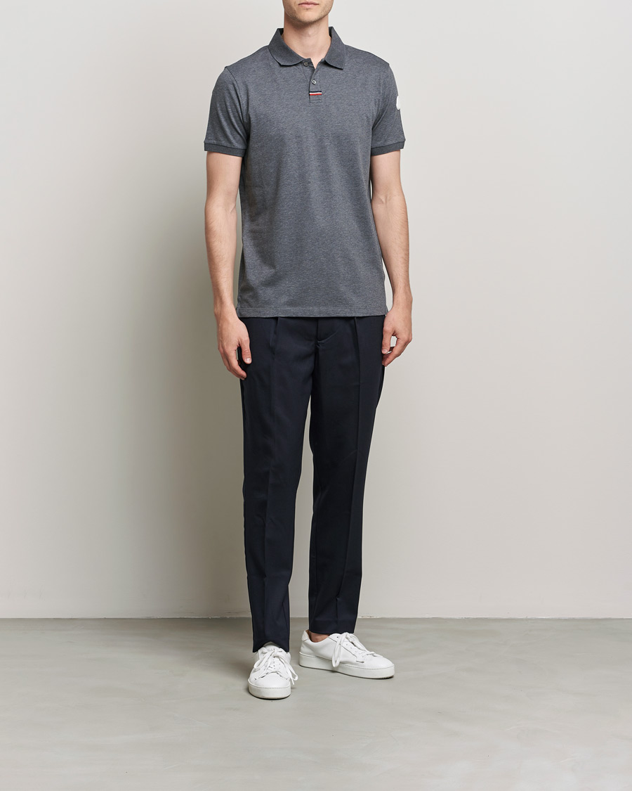 Herre | Pikéer | Moncler | Tricolore Rib Polo Black