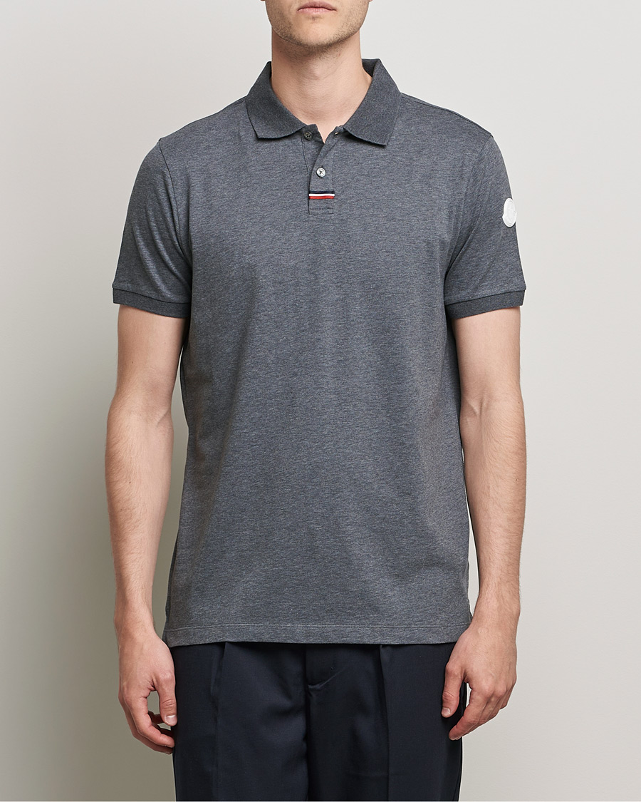 Herre | Pikéer | Moncler | Tricolore Rib Polo Black