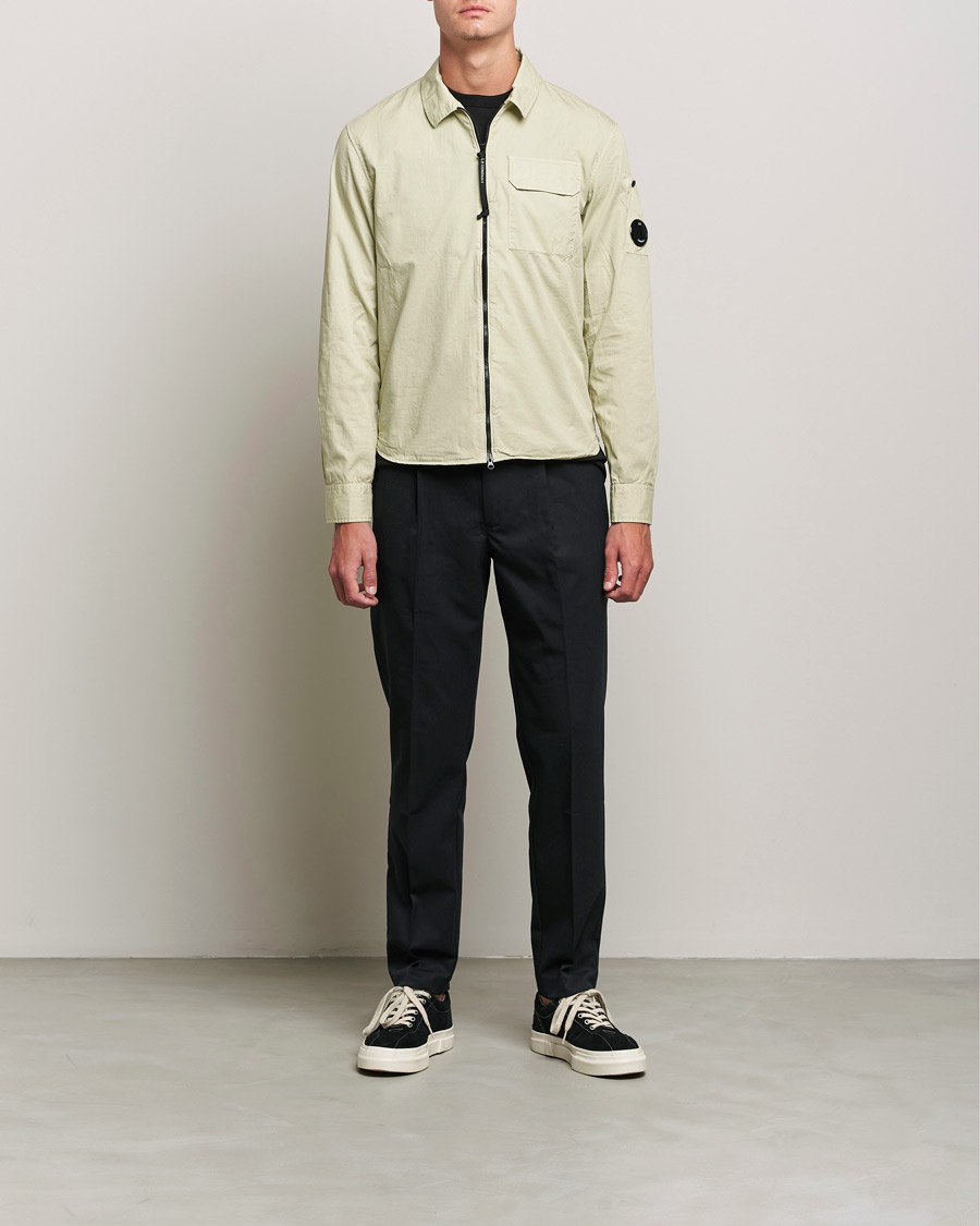Herre | Skjorter | C.P. Company | Garment Dyed Gabardine Overshirt Khaki