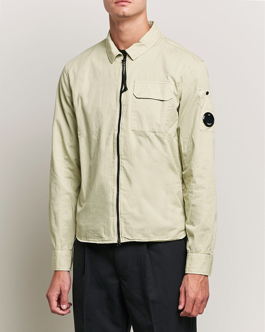 Herre | Skjorter | C.P. Company | Garment Dyed Gabardine Overshirt Khaki