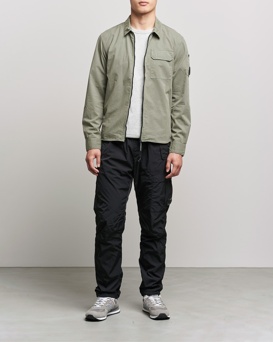 Herre | Skjorter | C.P. Company | Garment Dyed Gabardine Overshirt Green
