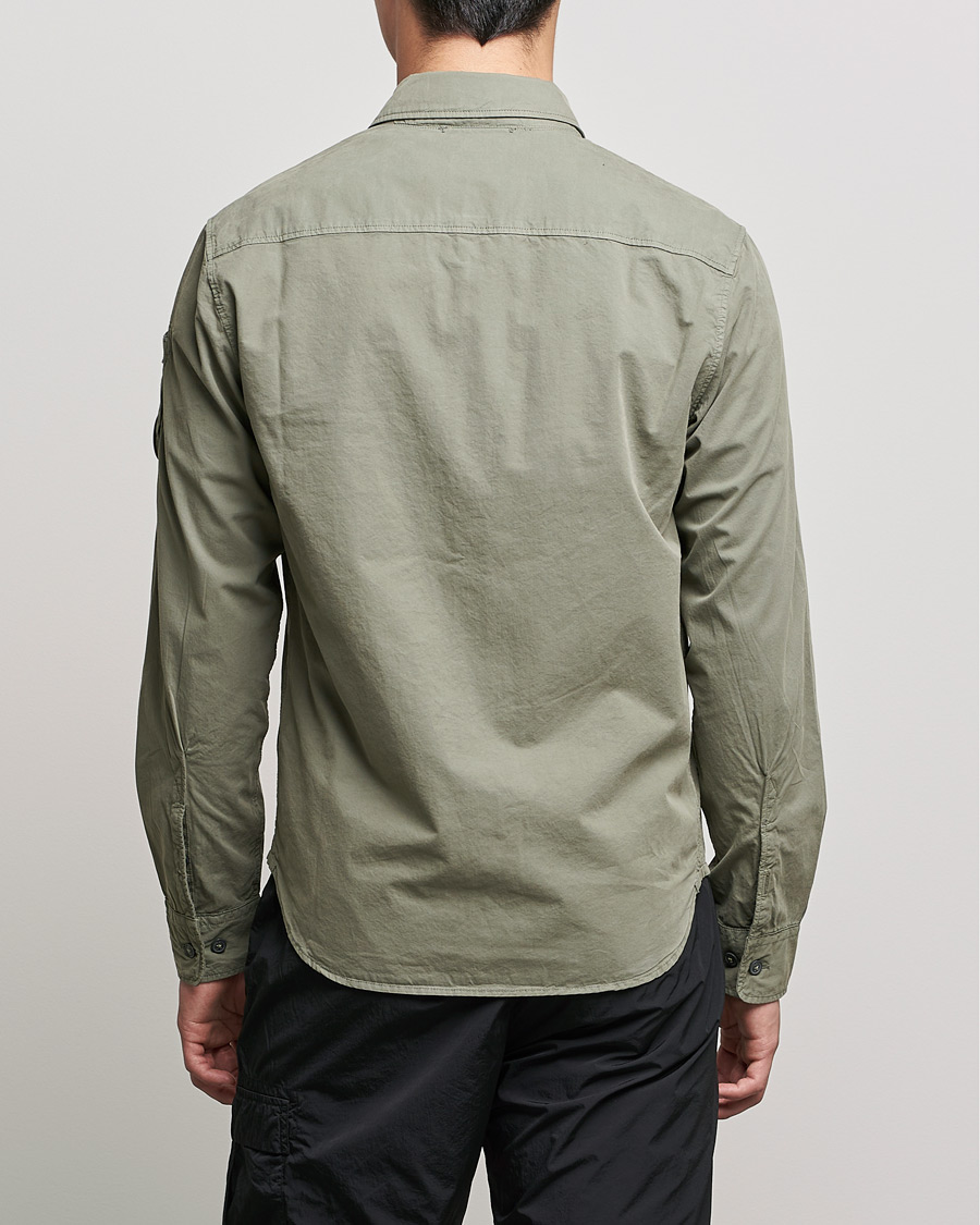 Herre | Skjorter | C.P. Company | Garment Dyed Gabardine Overshirt Green