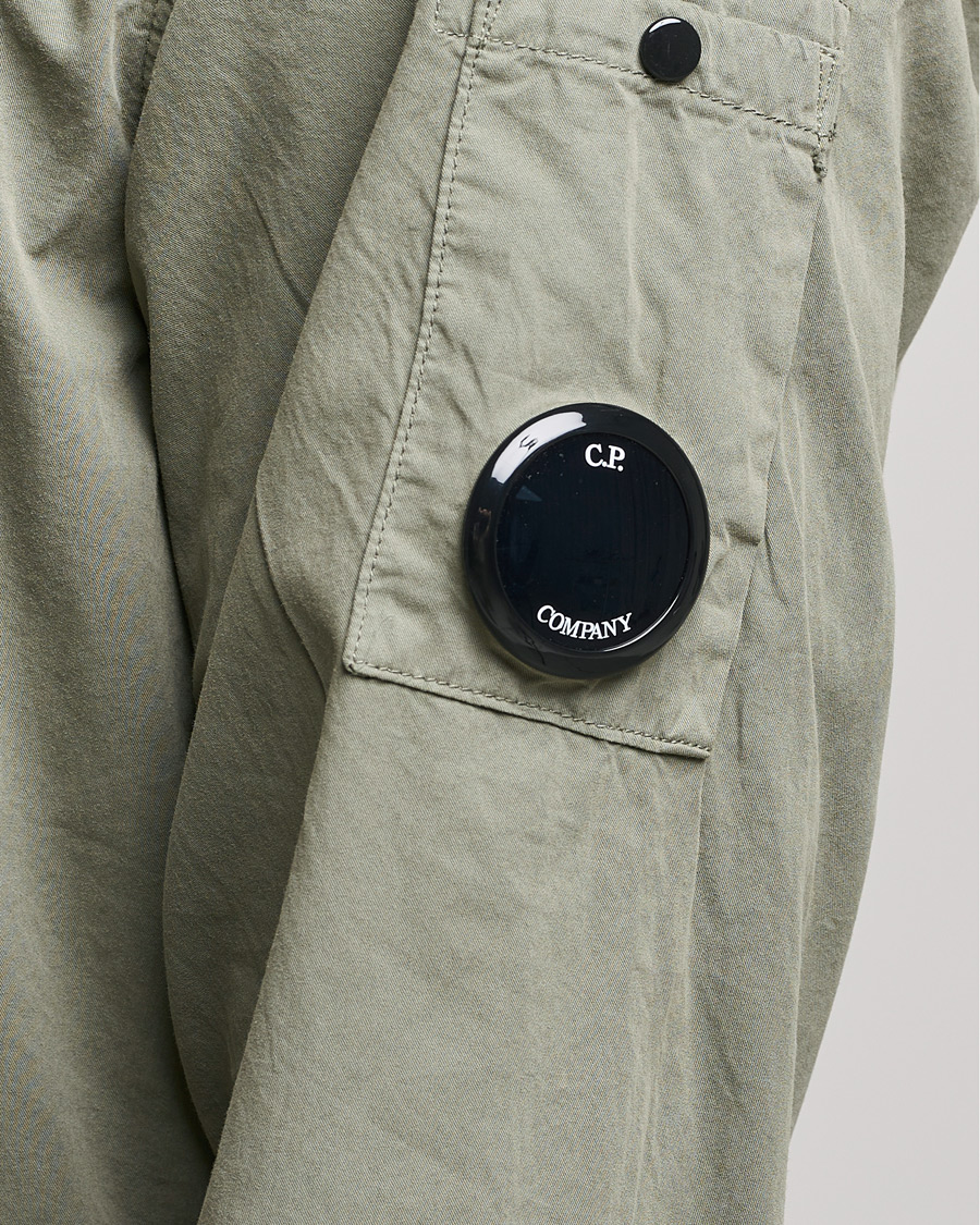 Herre | Skjorter | C.P. Company | Garment Dyed Gabardine Overshirt Green