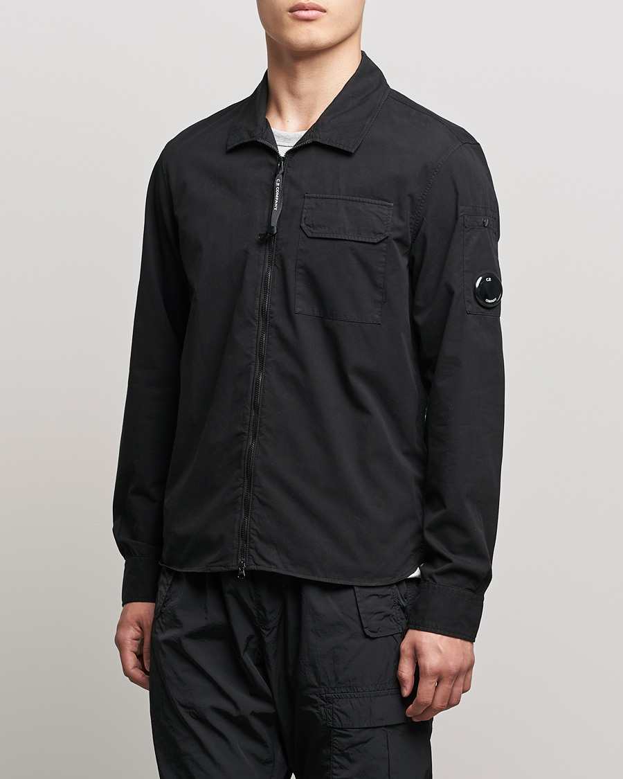 Herre | Skjorter | C.P. Company | Garment Dyed Gabardine Overshirt Black