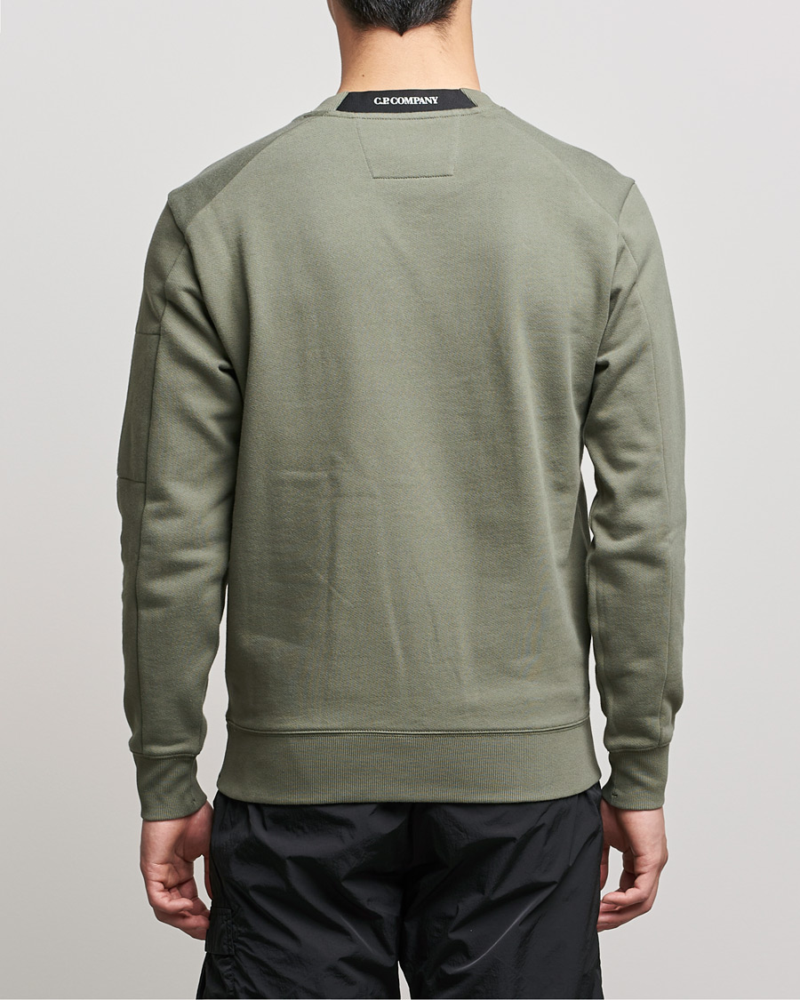 Herre | Gensere | C.P. Company | Diagonal Raised Fleece Lens Sweatshirt Green