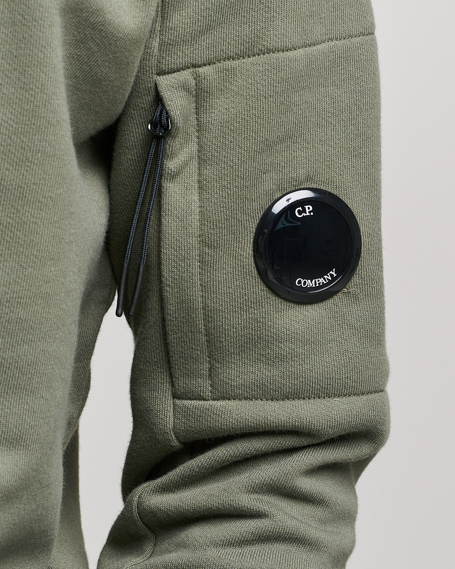 Herre | Gensere | C.P. Company | Diagonal Raised Fleece Lens Sweatshirt Green