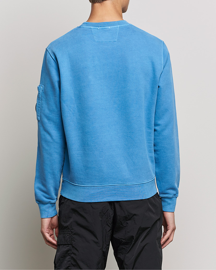 Herre | Gensere | C.P. Company | Brushed Emerized Diagonal Fleece Sweat Blue