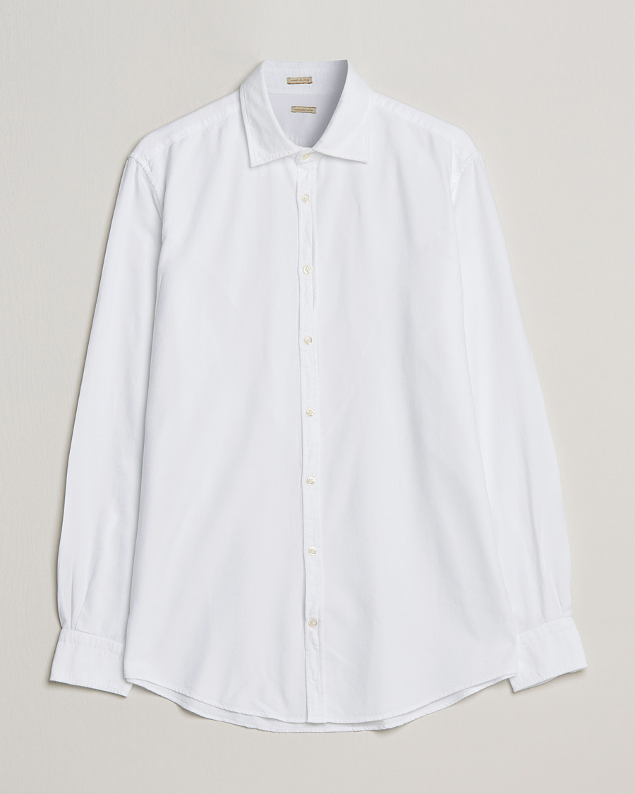 Herre | Skjorter | Massimo Alba | Genova Soft Flannel Shirt White