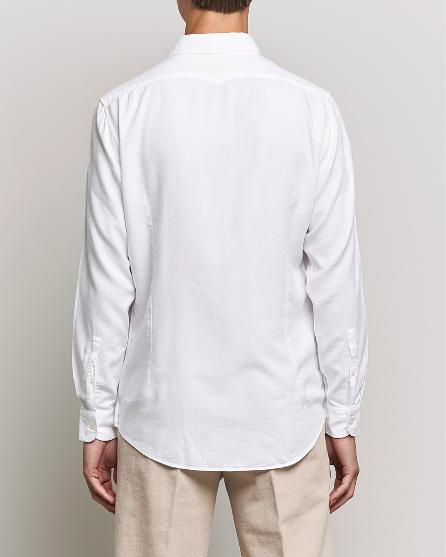Herre | Skjorter | Massimo Alba | Genova Soft Flannel Shirt White