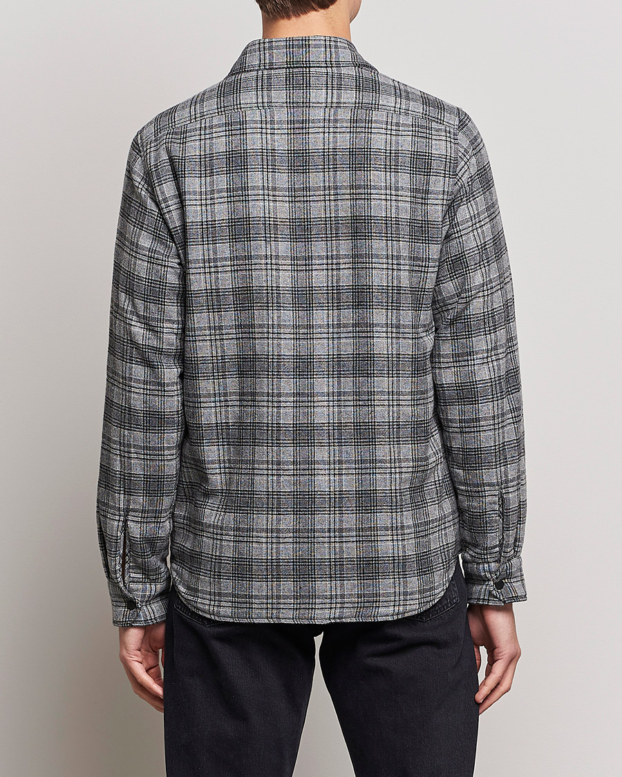 Herre | Jakker | Aspesi | Padded Wool Overshirt Grey Check