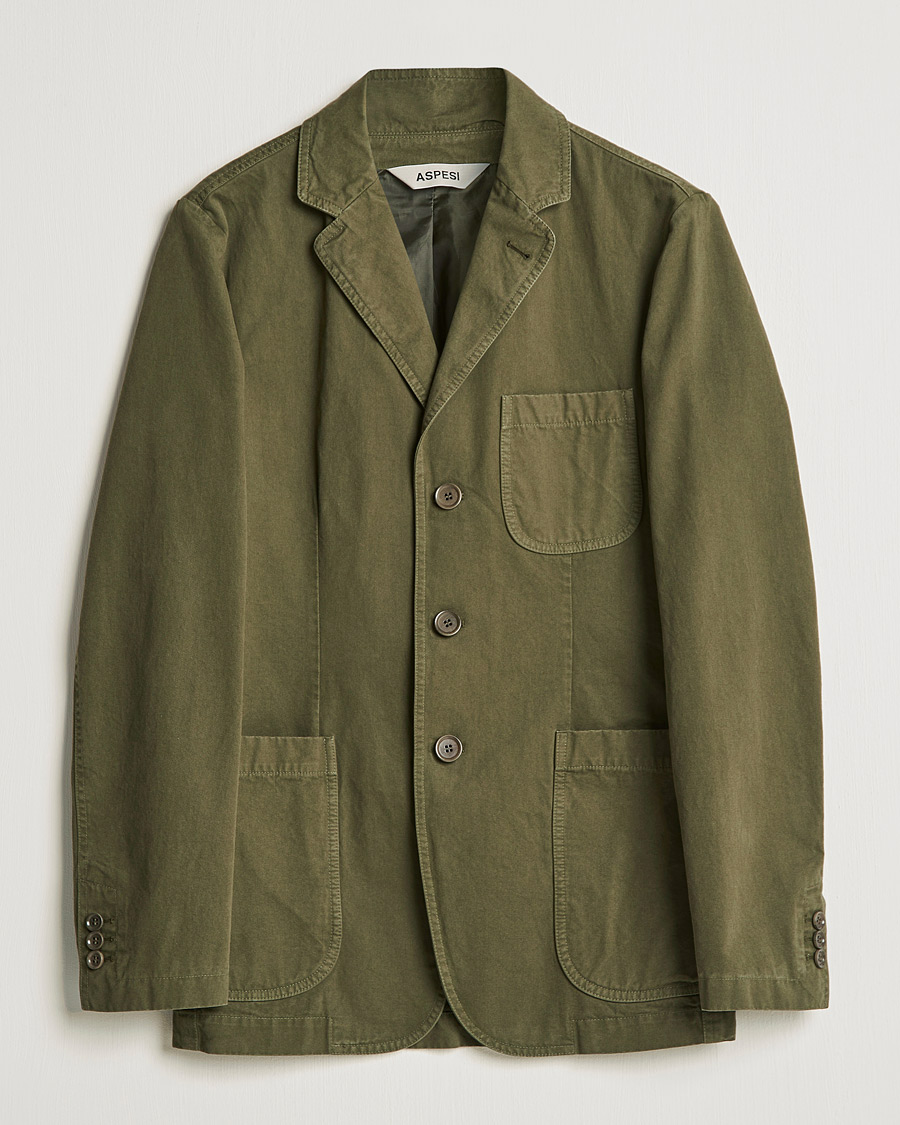 Herre | Dressjakker | Aspesi | Murakami Cotton Blazer Military Green