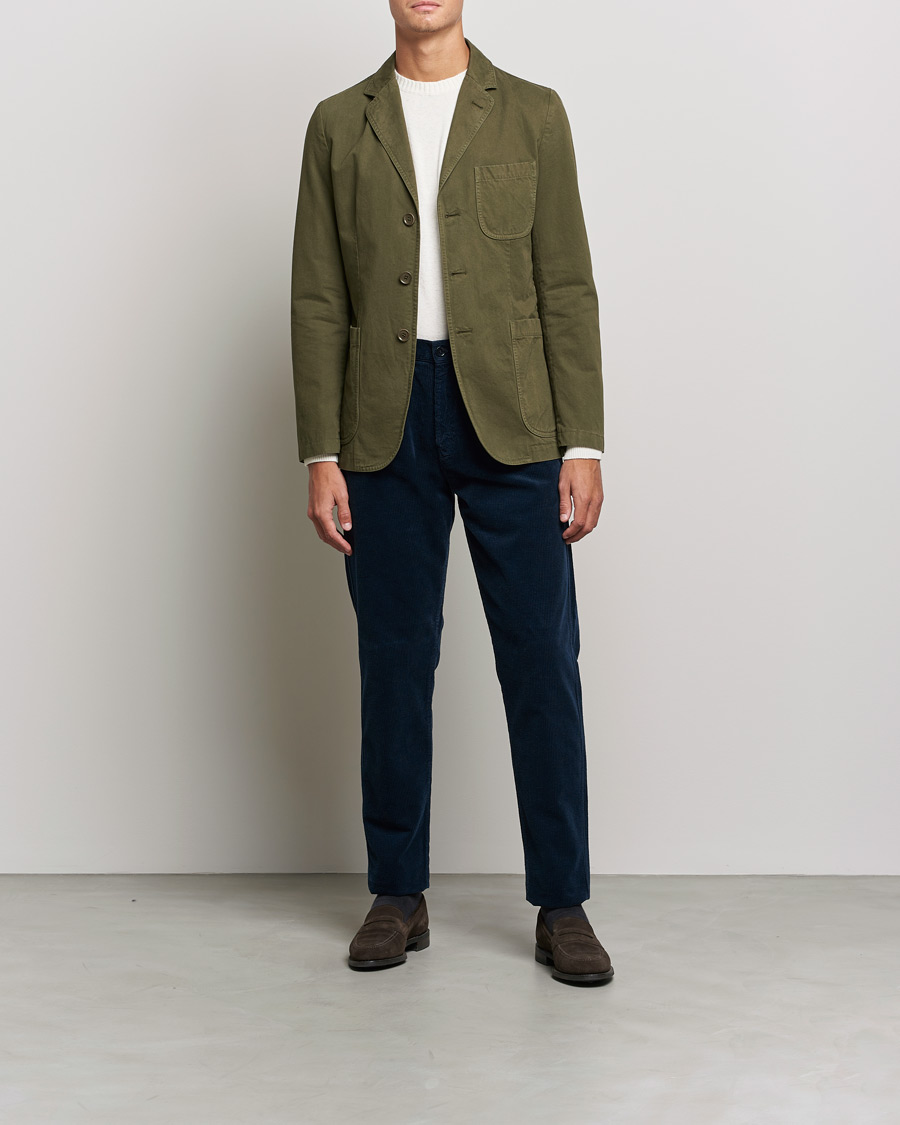 Herre | Bomullsblazer | Aspesi | Murakami Cotton Blazer Military Green