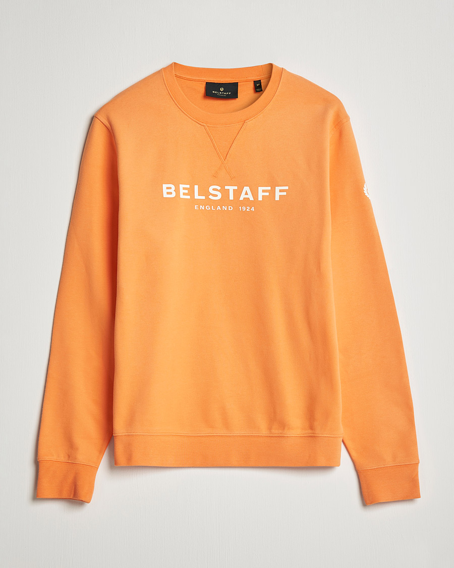 Herre | Gensere | Belstaff | 1924 Crew Neck Logo Sweat Signal Orange