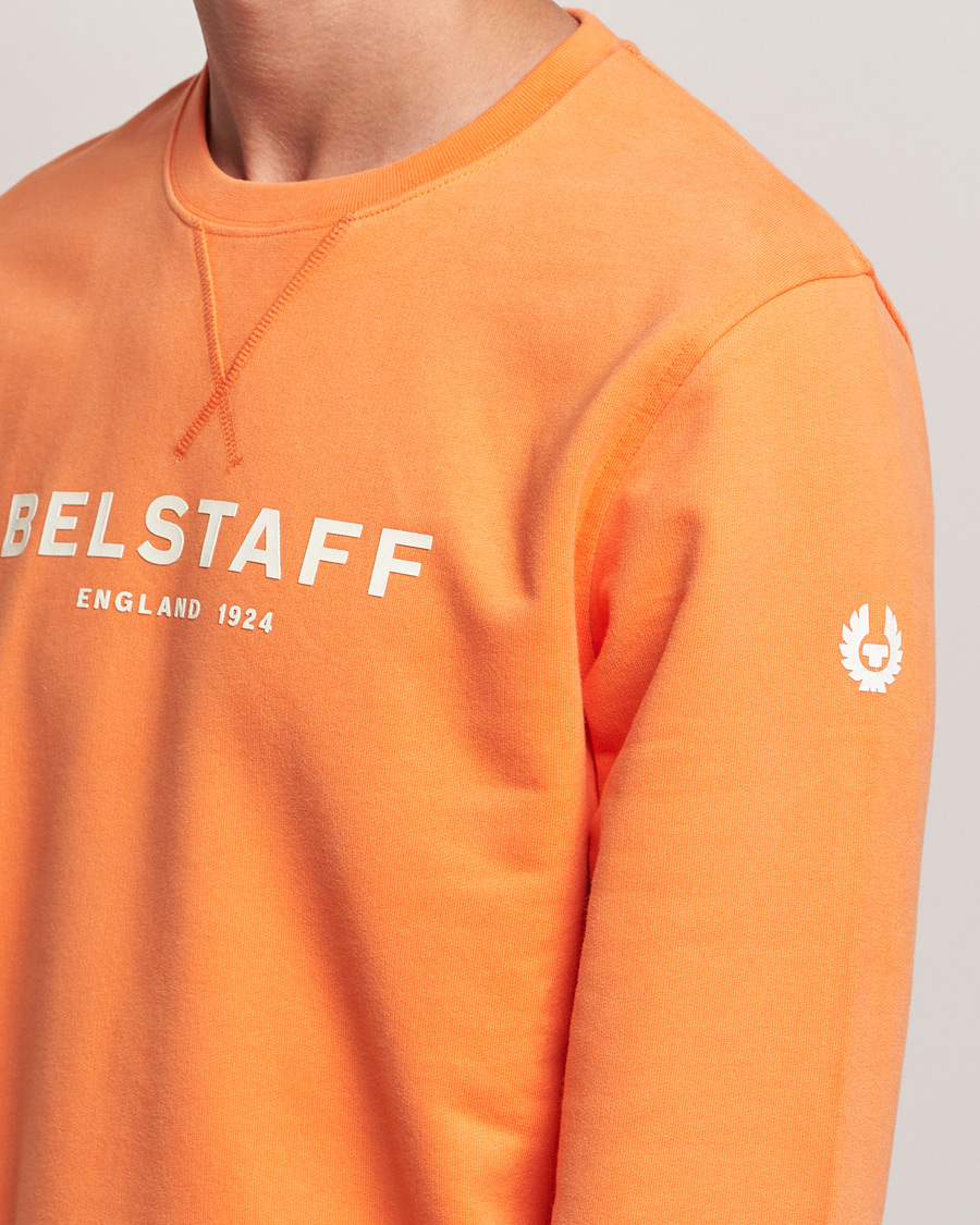 Herre | Gensere | Belstaff | 1924 Crew Neck Logo Sweat Signal Orange