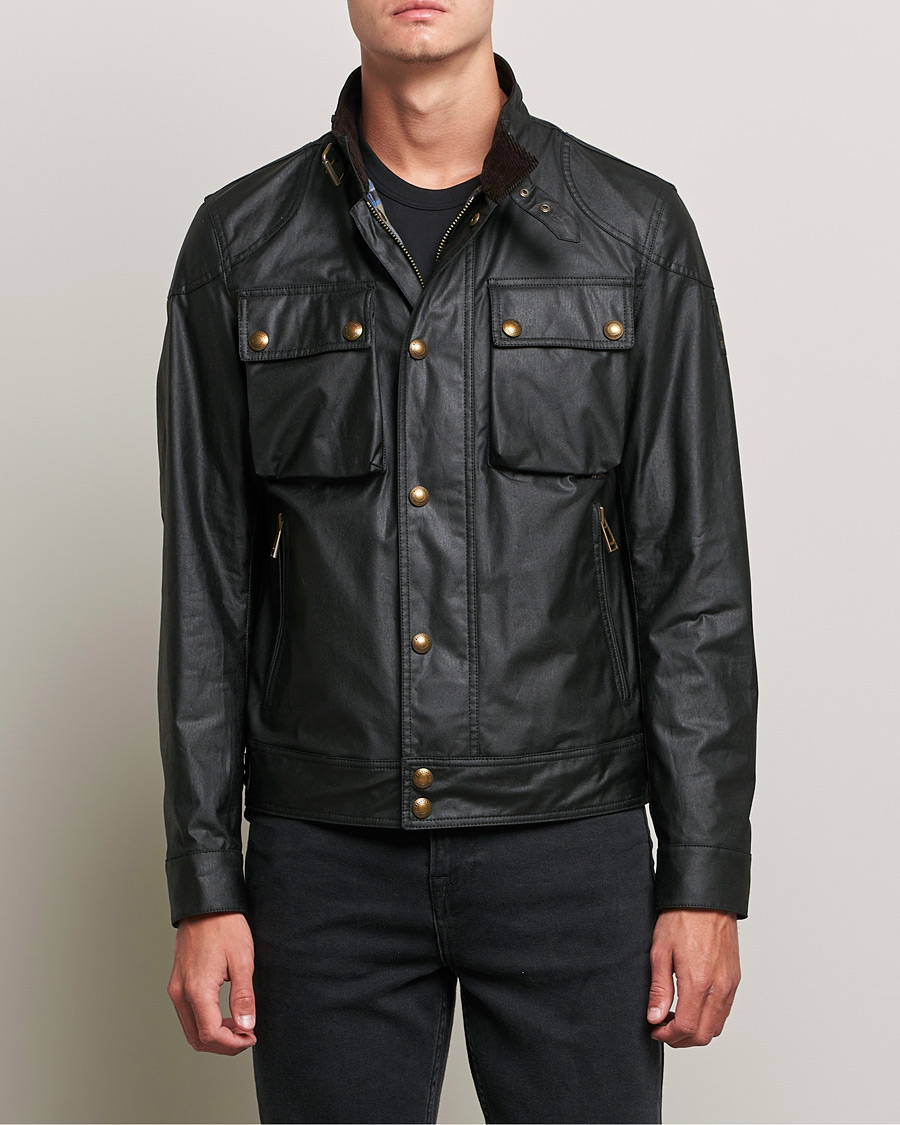 Herre | Best of British | Belstaff | Racemaster Waxed Jacket Black