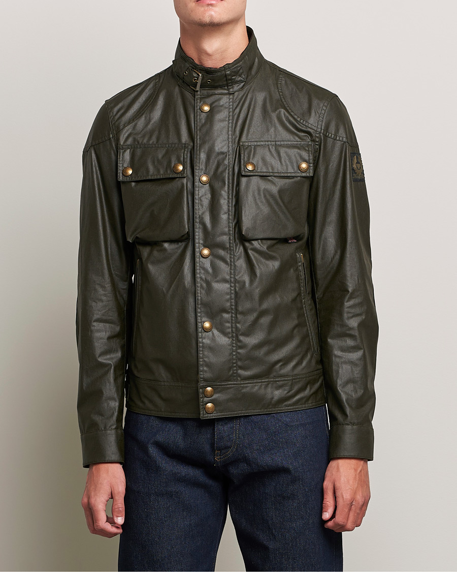 Herre | Vårjakker | Belstaff | Racemaster Waxed Jacket Faded Olive