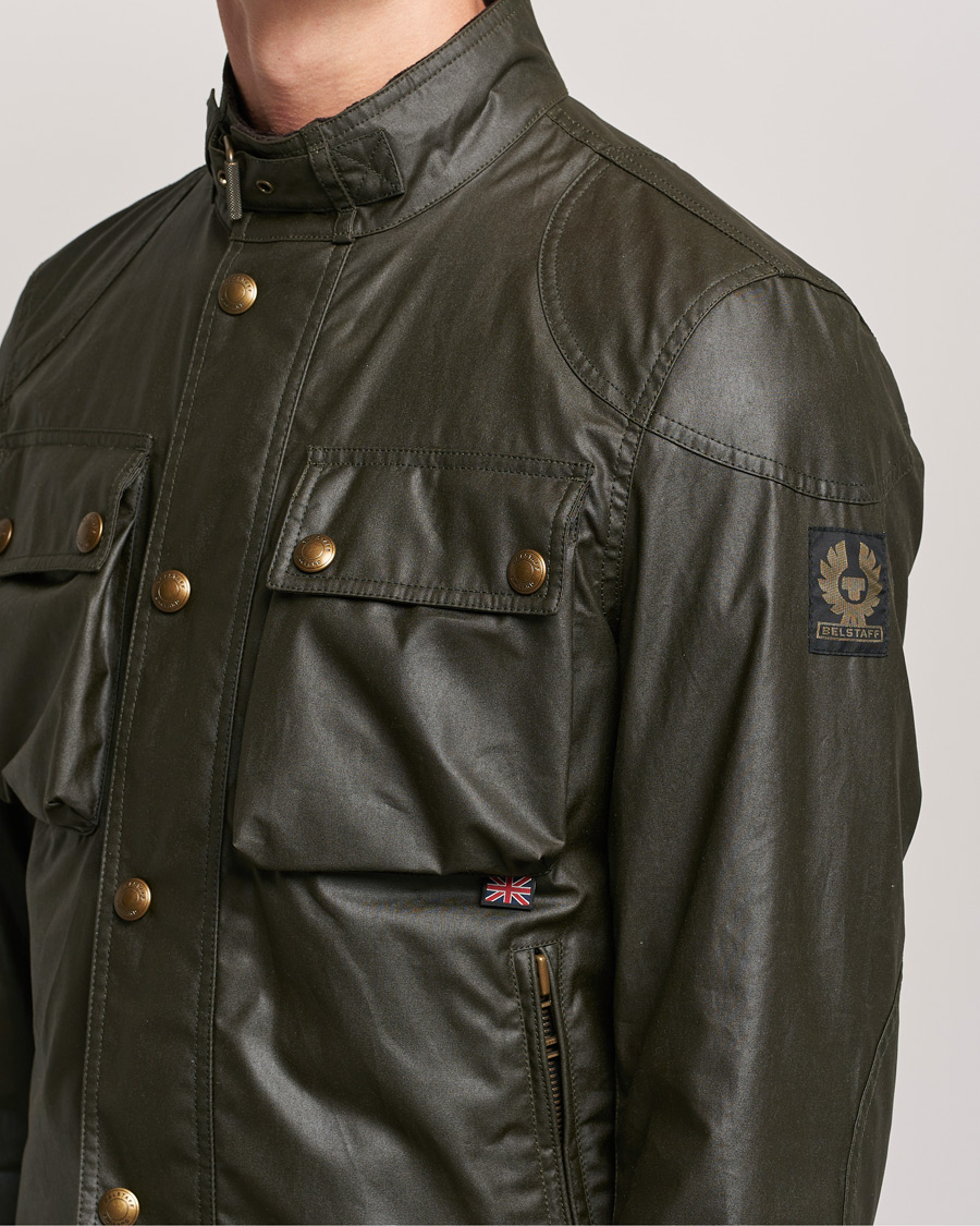 Herre | Jakker | Belstaff | Racemaster Waxed Jacket Faded Olive