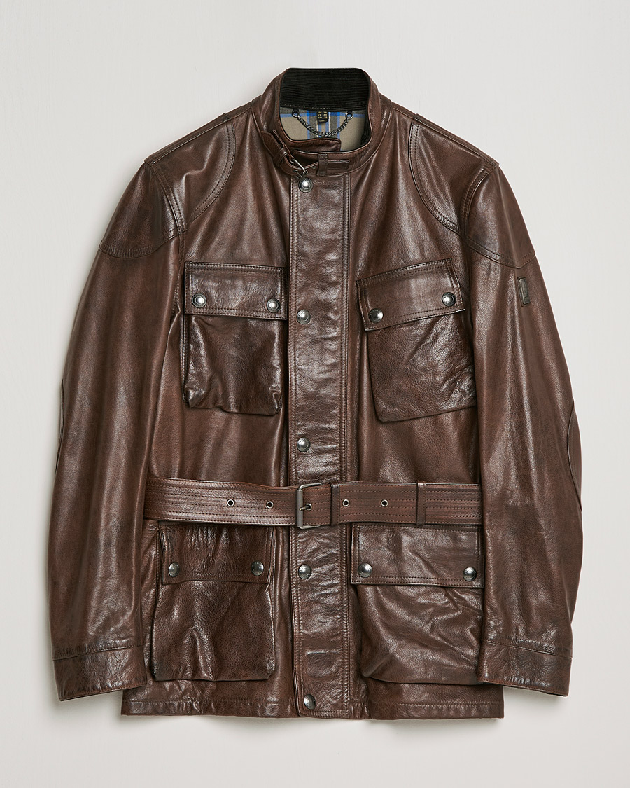 Herre |  | Belstaff | Trailmaster Panther Leather Jacket Saddle Brown
