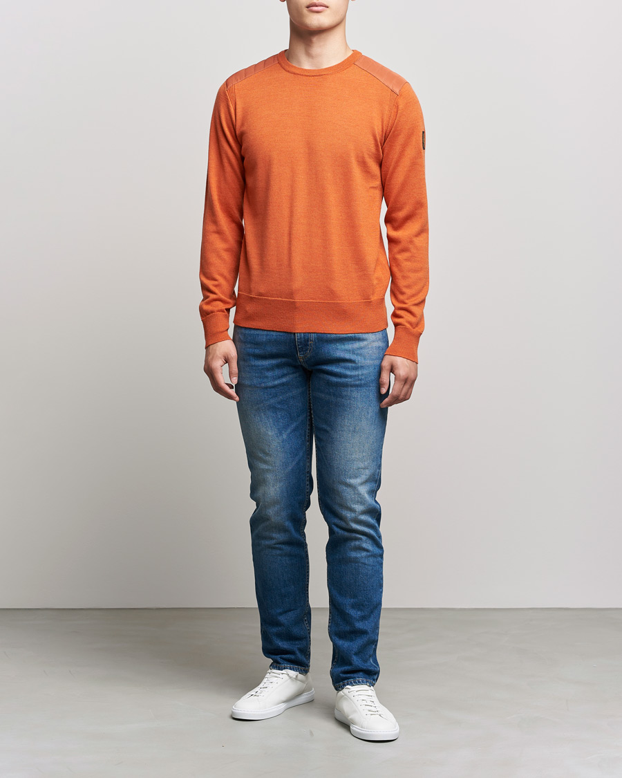 Herre | Gensere | Belstaff | Kerrigan Crew Neck Merino Sweatshirt Amber