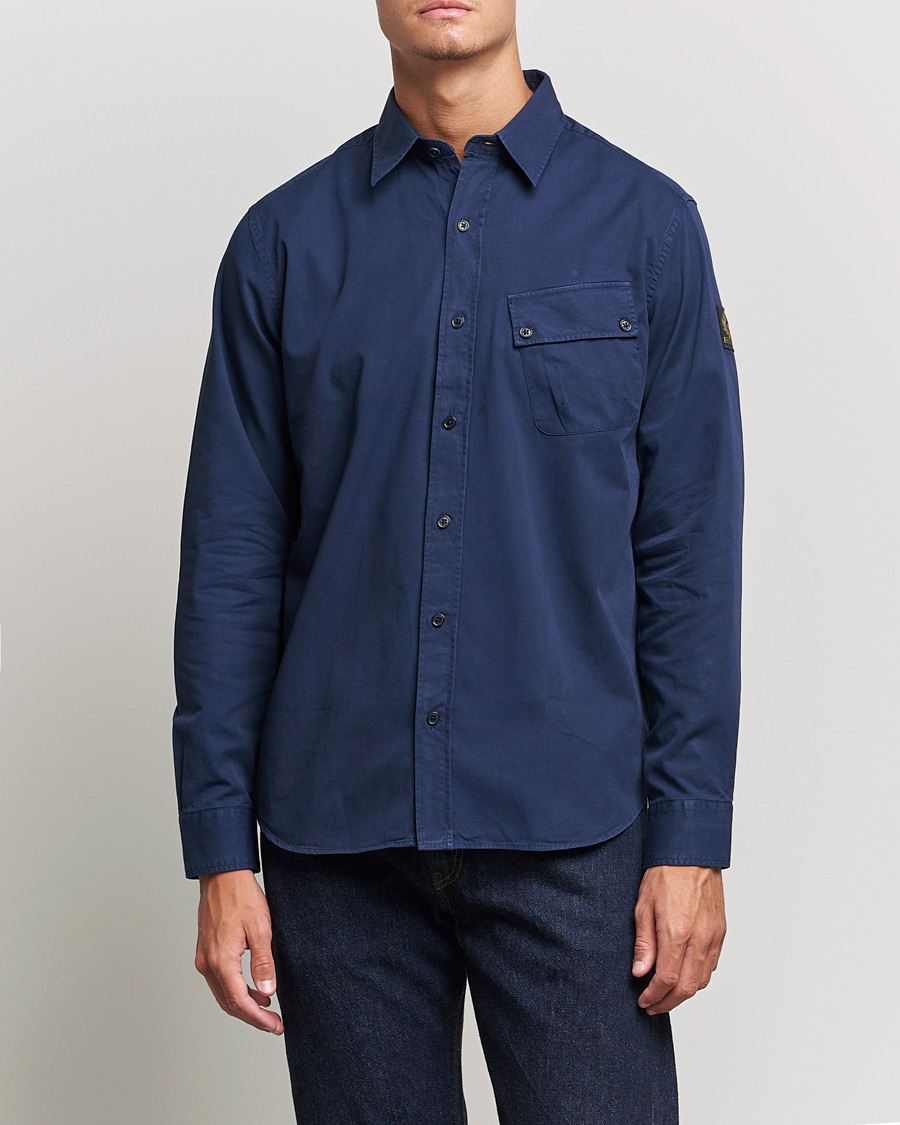 Herre | Skjorter | Belstaff | Pitch Cotton Pocket Shirt Deep Navy