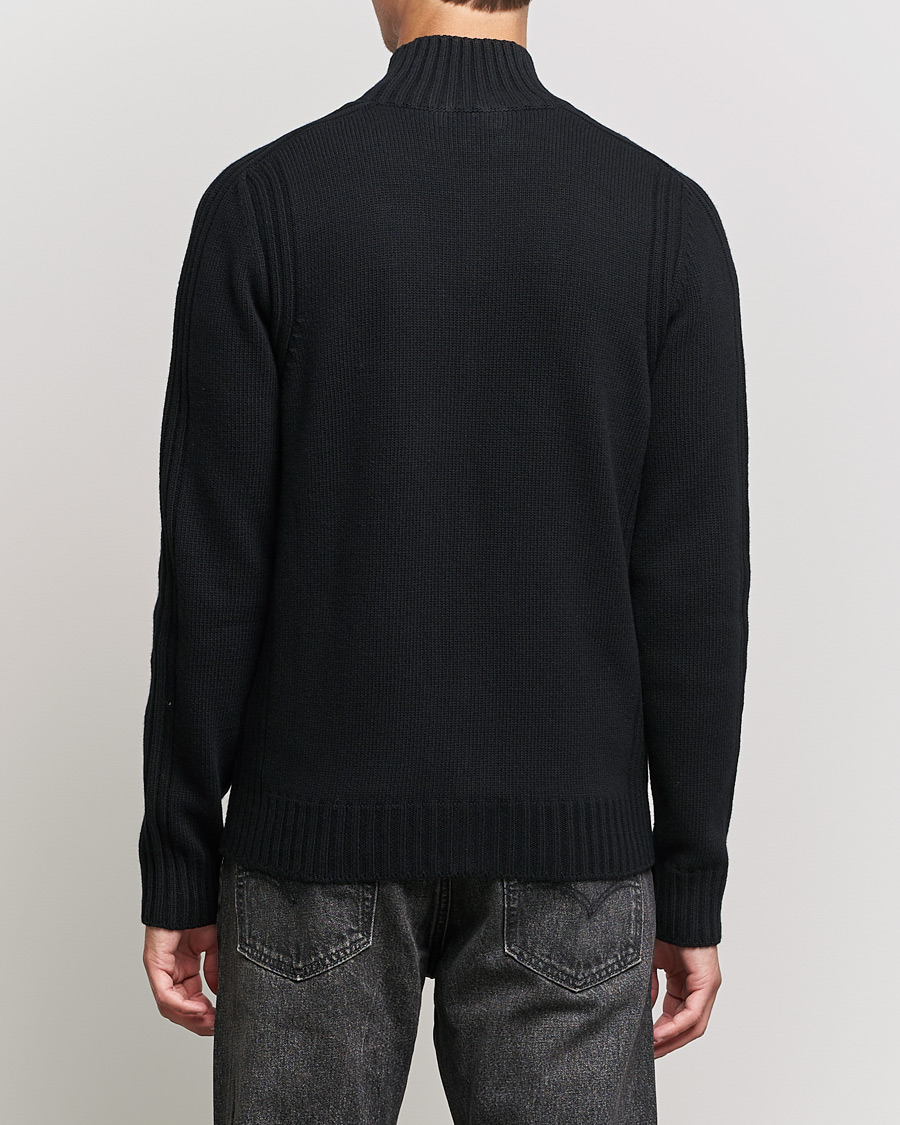 Herre | Gensere | Belstaff | Watch Full Zip Wool Cardigan Black