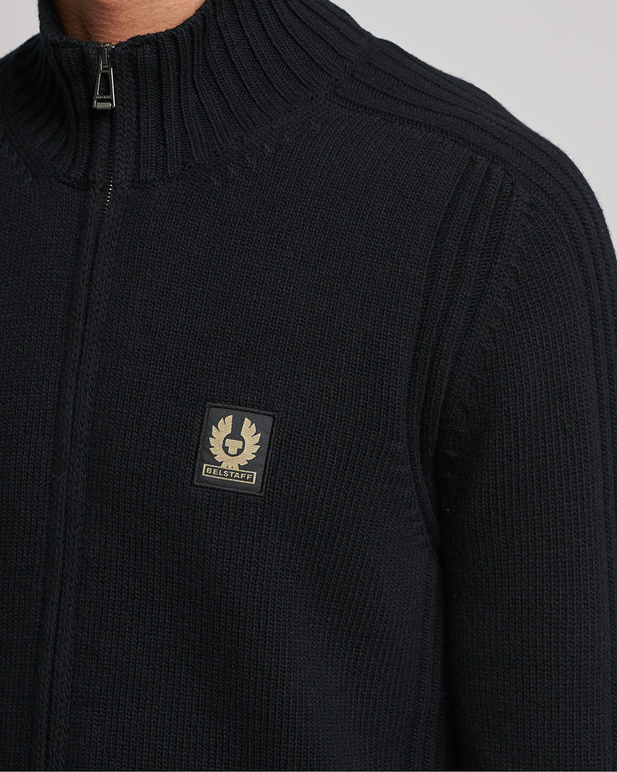 Herre | Gensere | Belstaff | Watch Full Zip Wool Cardigan Black