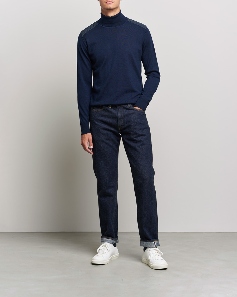 Herre | Gensere | Belstaff | Kingsland Merino Rollneck Washed Navy