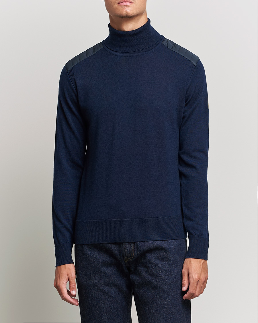 Herre | Gensere | Belstaff | Kingsland Merino Rollneck Washed Navy