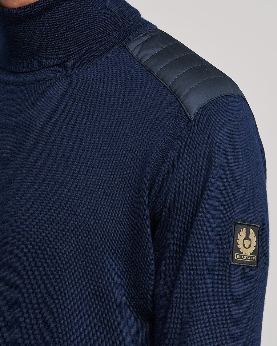Herre | Gensere | Belstaff | Kingsland Merino Rollneck Washed Navy