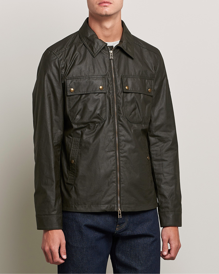 Herre |  | Belstaff | Tour Waxed Shirt Jacket Faded Olive