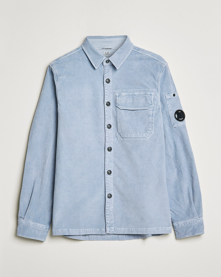 Herre | Skjorter | C.P. Company | Corduroy Lens Overshirt Light Blue